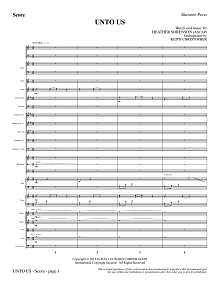 Unto Us - Full Score 