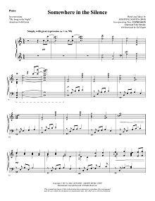 Somewhere in the Silence - Piano 