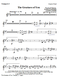 The Greatness Of You - Bb Trumpet 2,3