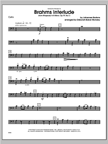 Brahms Interlude (from Rhapsody In B Minor, Op. 79, No. 1) - Cello 