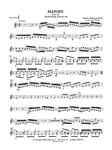 Allegro from Brandenburg Concerto No. 3 - Baritone T.C. 
