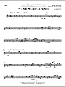 We Are Made For Praise - Violin 1 
