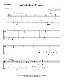 A Celtic Song of Thanks - Percussion 1 & 2 