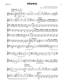 Home (arr. Mary Bichner) - Violin 1 
