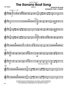 Banana Boat Song, The (Day-O) - 1st Violin 