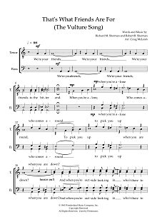 That's What Friends Are For (the Vulture Song) (arr. Craig McLeish) 