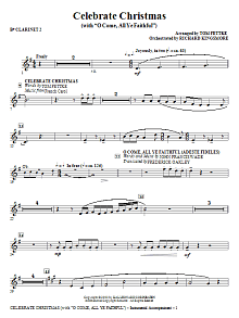 Celebrate Christmas (with O Come, All Ye Faithful) - Bb Clarinet 2 