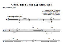 Come, Thou Long-Expected Jesus - Percussion 