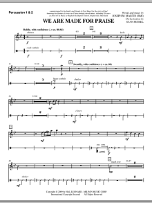 We Are Made For Praise - Percussion 1 & 2 