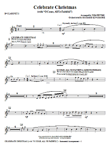 Celebrate Christmas (with O Come, All Ye Faithful) - Bb Clarinet 1 