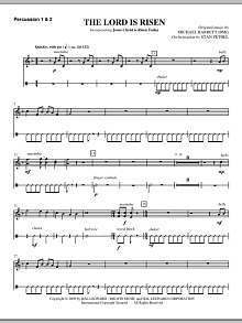 The Lord Is Risen - Percussion 1 & 2 