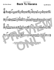 Back To Havana - Solo Sheet - Alto Sax 