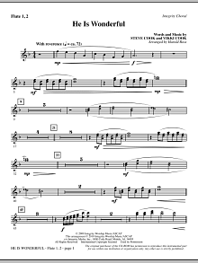 He Is Wonderful - Flute 1 & 2 