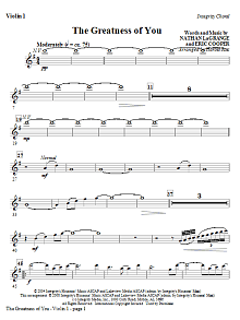 The Greatness Of You - Violin 1 