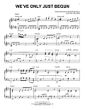We've Only Just Begun [Jazz version] (arr. Brent Edstrom)