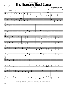 Banana Boat Song, The (Day-O) - Piano Accompaniment 