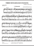 Three Renaissance Dances - Harpsichord