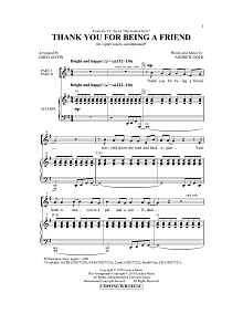 Thank You For Being A Friend (Theme from The Golden Girls) (arr. Greg Gilpin) 