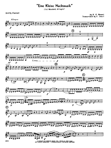 Eine Kleine Nachtmusik (1st Movement - Allegro) (arr. Frank Sacci) - 3rd Bb Clarinet 