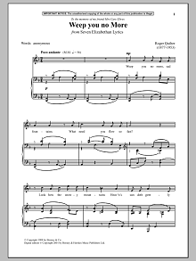 Weep You No More (from Seven Elizabethan Lyrics) 
