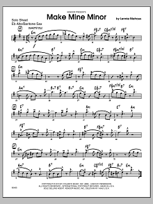 Make Mine Minor - Solo Sheet - Alto Sax 