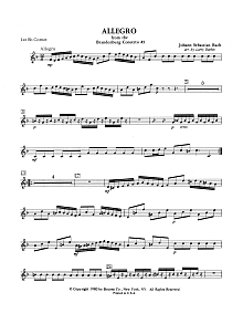 Allegro from Brandenburg Concerto No. 3 - 1st Bb Cornet 