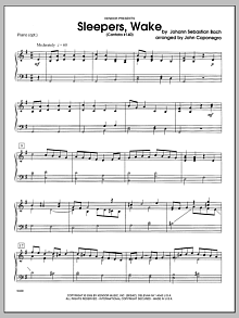 Sleepers, Wake (Cantata #140) - Piano (optional) 