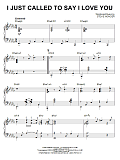 I Just Called To Say I Love You [Jazz version] (arr. Brent Edstrom)
