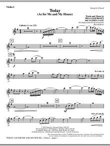 Today (As For Me And My House) - Violin 1 