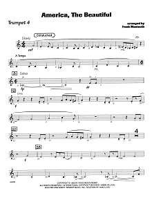 America, the Beautiful - 4th Bb Trumpet 