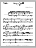 Sonata No. 27 In E Minor, Op. 90
