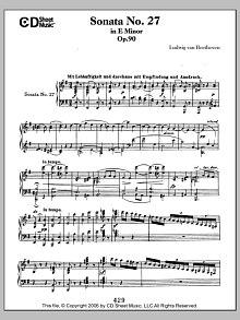 Sonata No. 27 In E Minor, Op. 90 