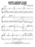 Sorry Seems To Be The Hardest Word [Jazz version] (arr. Brent Edstrom)