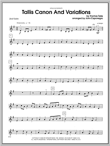 Tallis Canon And Variations - Violin 2 