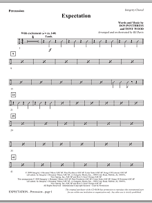 Expectation - Percussion 1 & 2 