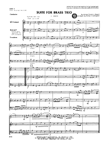 Suite For Brass Trio - Full Score 