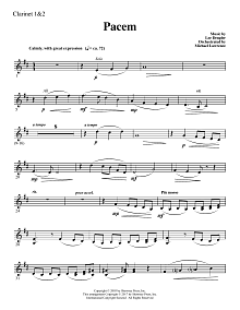 Pacem - Bb Clarinet 1,2 