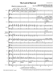 The Lord of Harvest - Full Score 