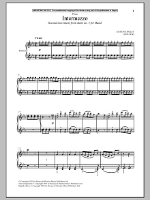 Intermezzo (Second Movement from Suite No. 1 For Band) 