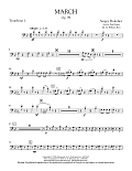 March, Op. 99 - Trombone 1