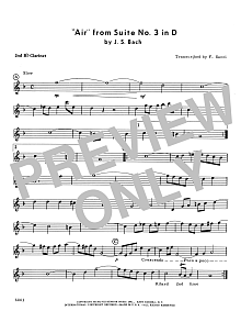 Air From Suite #3 In D - 2nd Bb Clarinet 
