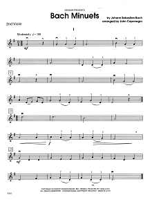 Bach Minuets - 2nd Violin 