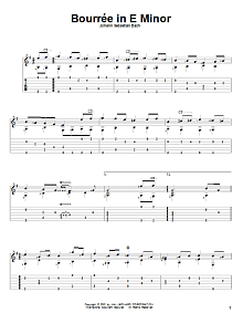 Bourree In E Minor 