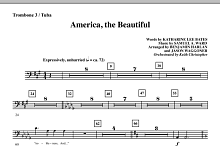 America, The Beautiful - Trombone 3/Tuba 