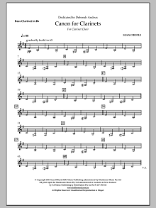 Canon For Clarinets - Bb Bass Clarinet 