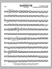 Domine Fili (from Gloria) - Cello 