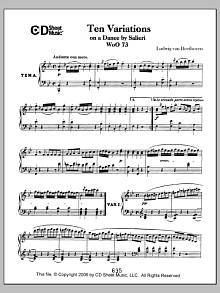 Variations (10) On A Duet By Salieri, Woo 73 