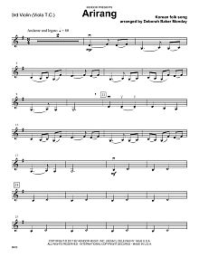 Arirang - Violin 3 (Viola T.C.) 
