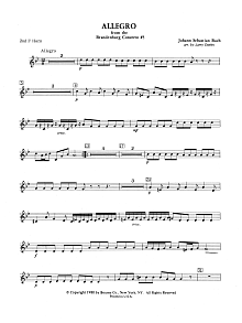 Allegro from Brandenburg Concerto No. 3 - 2nd F Horn 