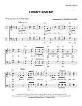 I Won't Give Up (arr. Marshall Webb)